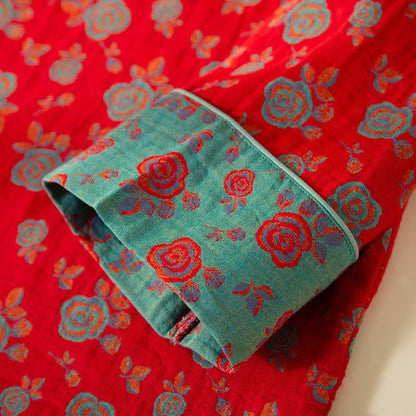Ownkoti Oriental Vintage Rose Cotton Loungewear Set - image 6