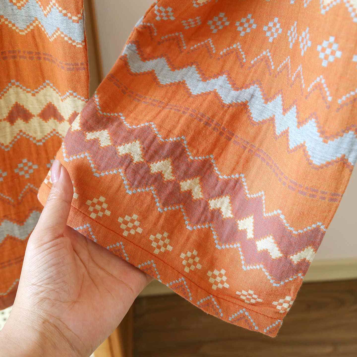 Ownkoti Vintage Wave Cotton Couple Loungewear Set - image 7