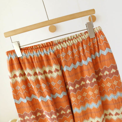 Ownkoti Vintage Wave Cotton Couple Loungewear Set - image 10