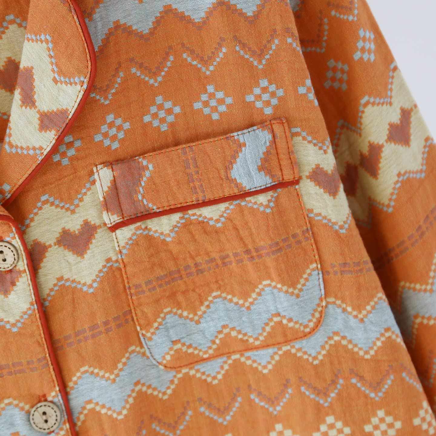 Ownkoti Vintage Wave Cotton Couple Loungewear Set - image 5