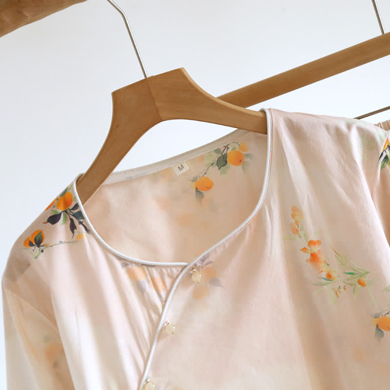 Ownkoti Oriental Yellow Berry Cotton Loungewear Set - image 2