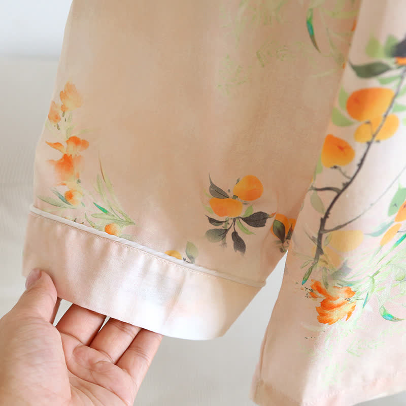 Ownkoti Oriental Yellow Berry Cotton Loungewear Set - image 6