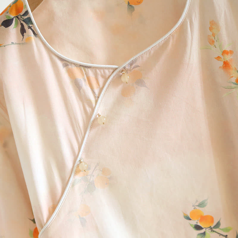 Ownkoti Oriental Yellow Berry Cotton Loungewear Set - image 4