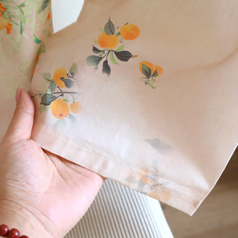 Ownkoti Oriental Yellow Berry Cotton Loungewear Set - image 7