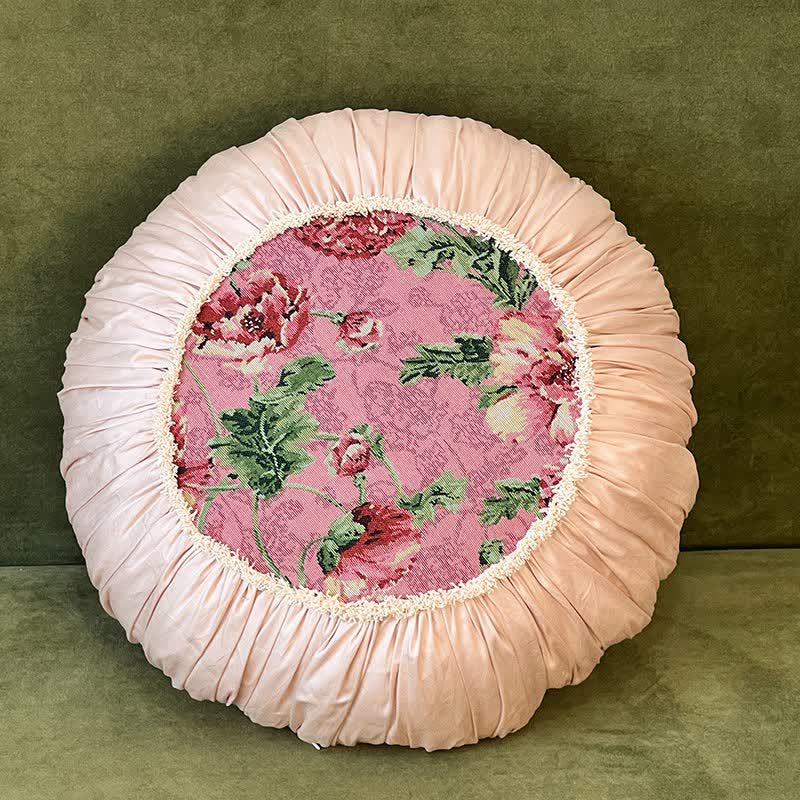 Ownkoti Floral Throw Pillow with Ruffled Edge - image 10