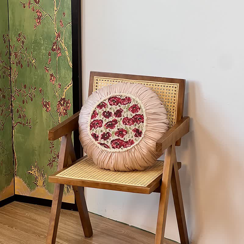 Ownkoti Elegant Floral Throw Pillow with Ruffled Edge - image 9