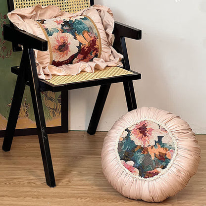 Ownkoti Poppy Floral Throw Pillow with Ruffled Edge - image 5