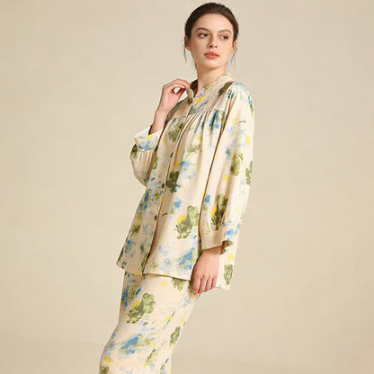 Ownkoti Oriental Ink Floral Cotton Loungewear Set - image 2
