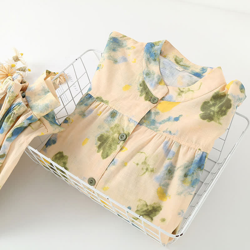 Ownkoti Oriental Ink Floral Cotton Loungewear Set - image 5