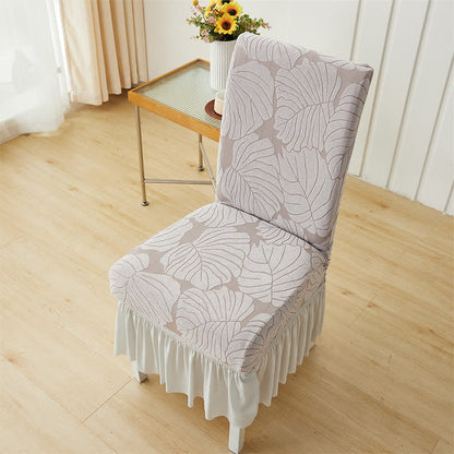 Ownkoti Jacquard Leaf Parsons Chair Slipcover  - Silver - 6PCS - One Size - image 14
