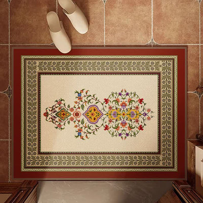 Ownkoti Retro Ethnic Style Floral Door Mat - image 1