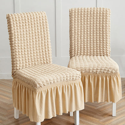 Ownkoti Seersucker Stretch Chair Cover with Ruffle Skirt - image 17