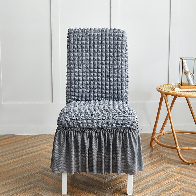 Ownkoti Seersucker Stretch Chair Cover with Ruffle Skirt - image 18