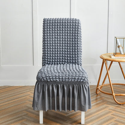 Ownkoti Seersucker Stretch Chair Cover with Ruffle Skirt - image 18