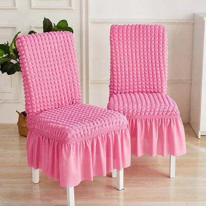 Ownkoti Seersucker Stretch Chair Cover with Ruffle Skirt - image 11