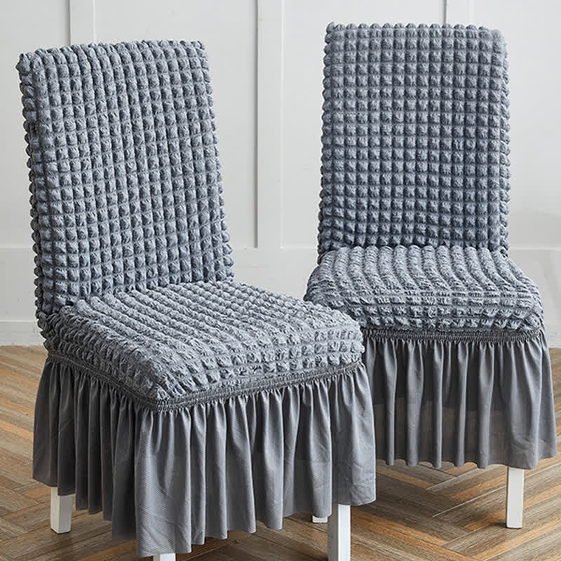 Ownkoti Seersucker Stretch Chair Cover with Ruffle Skirt - image 19