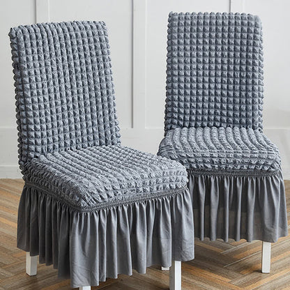 Ownkoti Seersucker Stretch Chair Cover with Ruffle Skirt - image 19