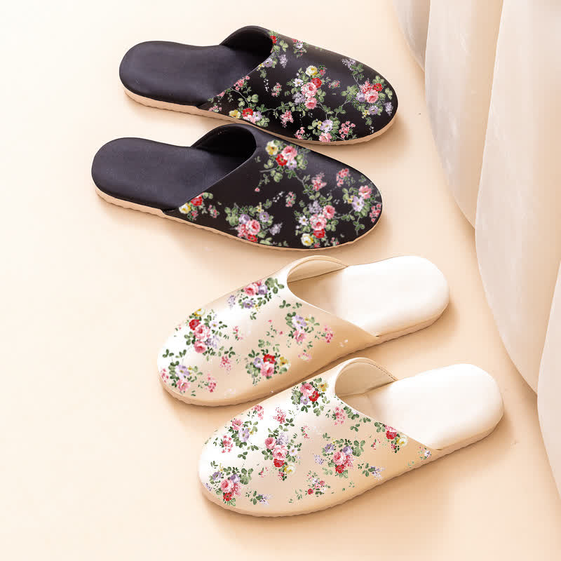 Ownkoti Retro Peony Print House Slippers - image 3
