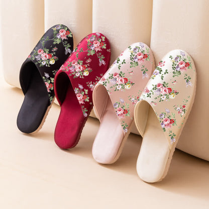 Ownkoti Retro Peony Print House Slippers - image 0