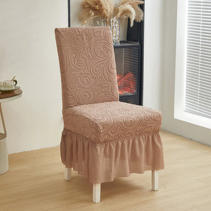 Ownkoti Universal Stretch Jacquard Dining Chair Cover - Camel - 6PCS - One size - image 9