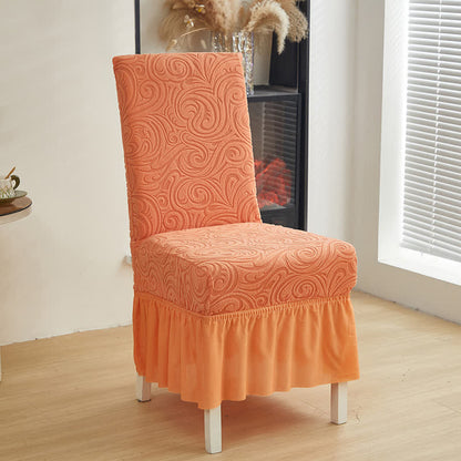 Ownkoti Universal Stretch Jacquard Dining Chair Cover - Orange - 6PCS - One size - image 15
