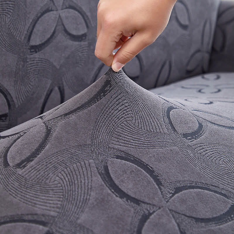 Ownkoti Solid Color Stretch Jacquard Dining Chair Cover - image 9