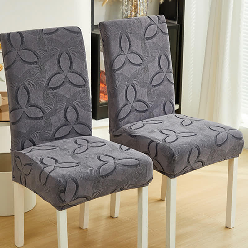 Ownkoti Solid Color Stretch Jacquard Dining Chair Cover - image 6