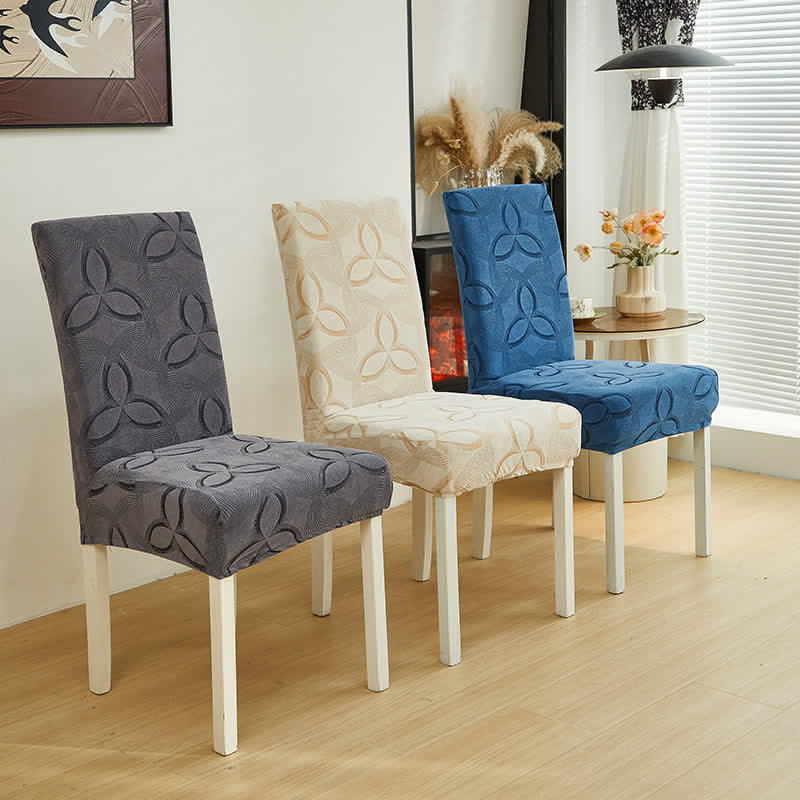 Ownkoti Solid Color Stretch Jacquard Dining Chair Cover - image 1