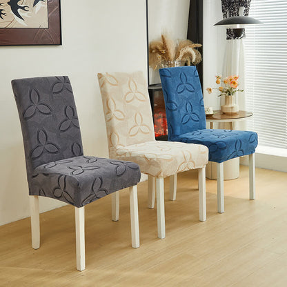 Ownkoti Solid Color Stretch Jacquard Dining Chair Cover - image 1