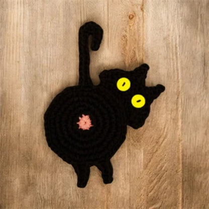 Ownkoti Cute Crochet Cat Butt Coaster - image 7