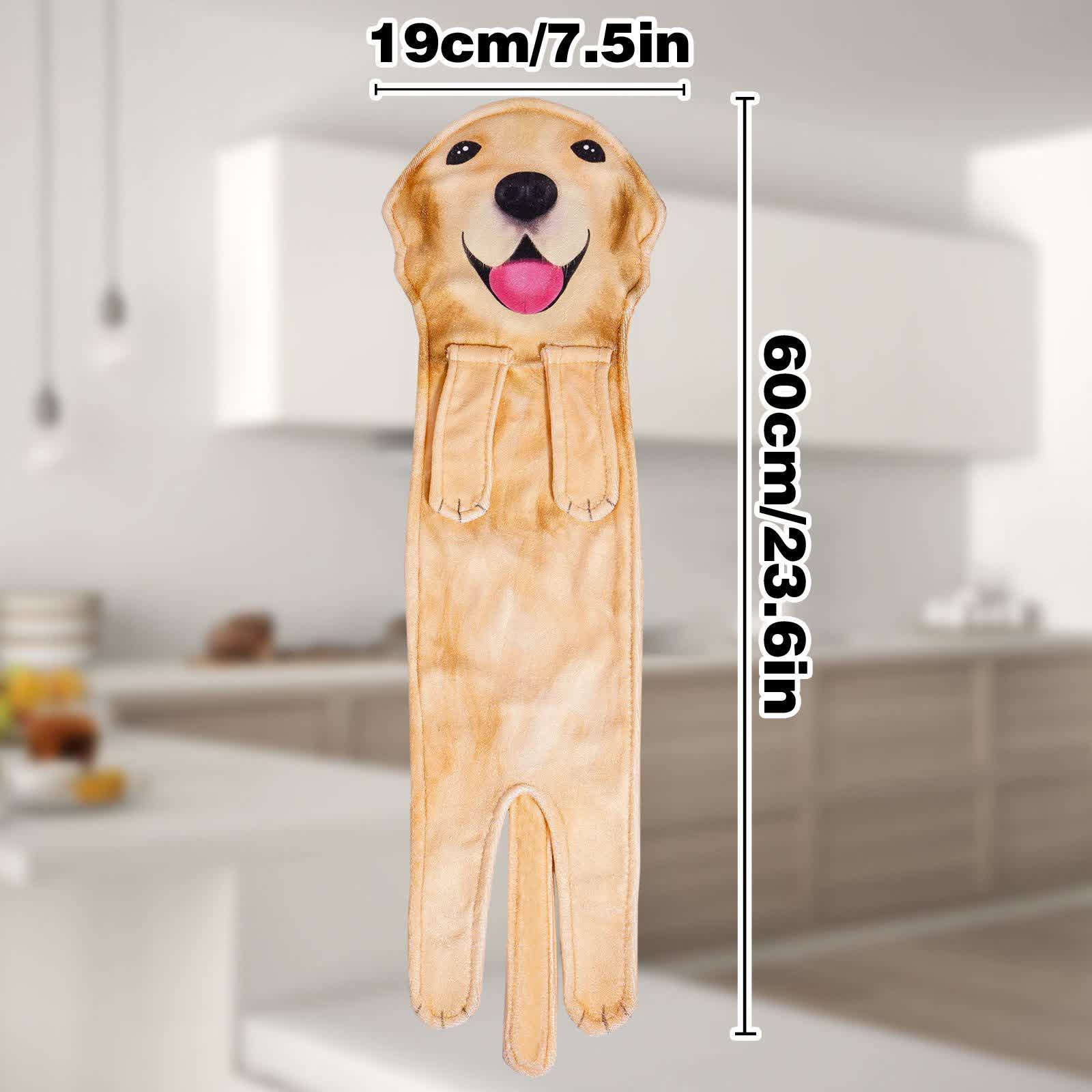 Ownkoti Dog Hangable Kitchen Bathroom Hand Towel - Golden Retriever - 2PCS - image 6