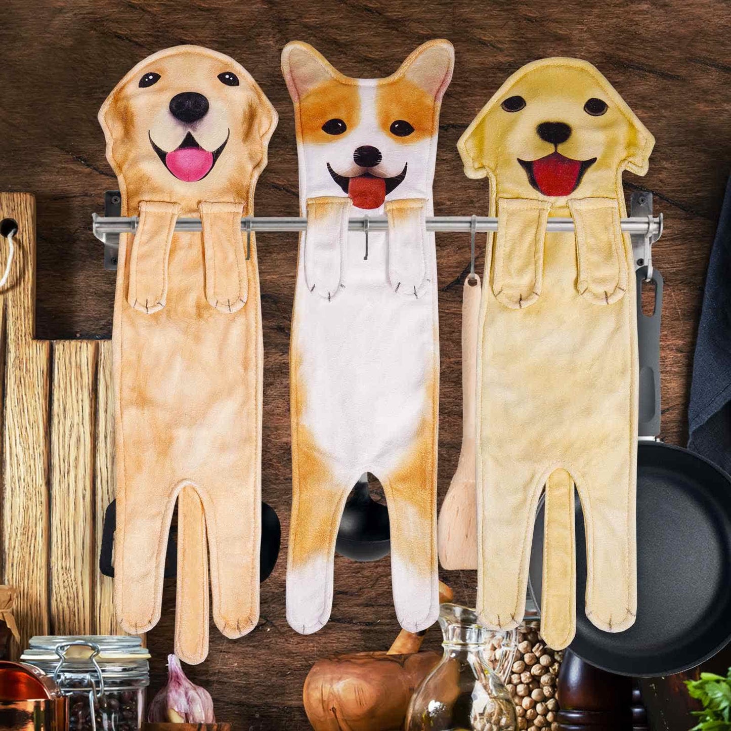 Ownkoti Dog Hangable Kitchen Bathroom Hand Towel - image 1