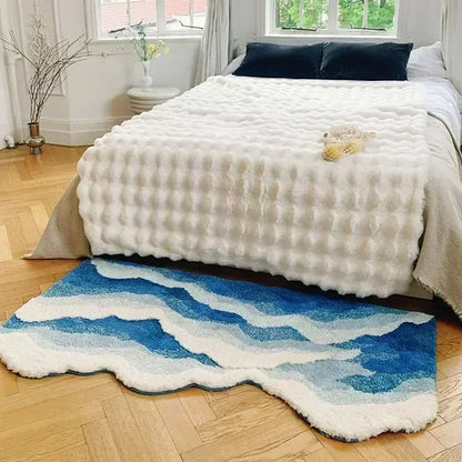 Ownkoti 3D Ocean Tide Tufted Bath Rug - image 1