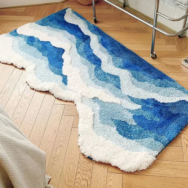 Ownkoti 3D Ocean Tide Tufted Bath Rug - image 2