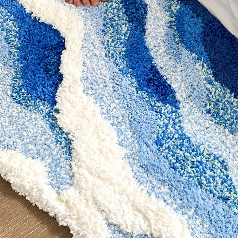 Ownkoti 3D Ocean Tide Tufted Bath Rug - image 5