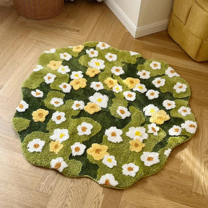 Ownkoti Rustic Style Daisy Bath Rug - image 1