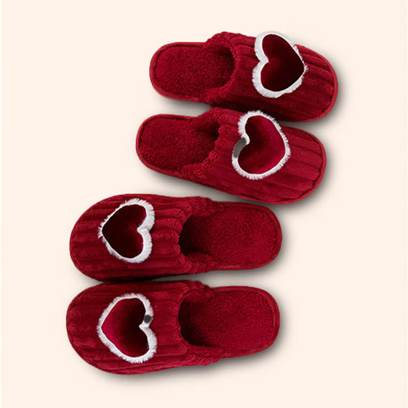 Ownkoti Red Heart Plush House Slippers - image 3