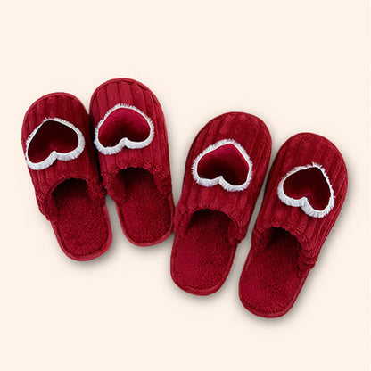 Ownkoti Red Heart Plush House Slippers - image 2