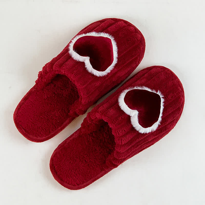 Ownkoti Red Heart Plush House Slippers - image 6