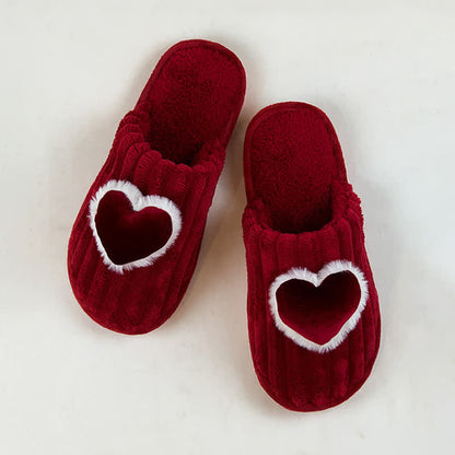 Ownkoti Red Heart Plush House Slippers - image 5