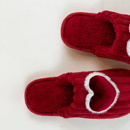 Ownkoti Red Heart Plush House Slippers - image 8