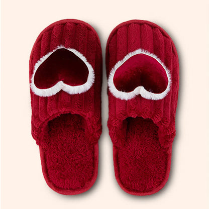 Ownkoti Red Heart Plush House Slippers - Red - XXL - image 4