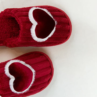 Ownkoti Red Heart Plush House Slippers - image 7