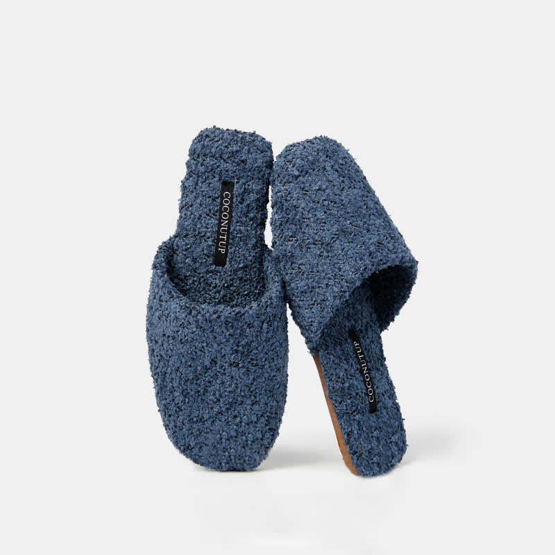 Ownkoti Luxury Solid Color Fuzzy Slippers - Blue - XXL - image 11