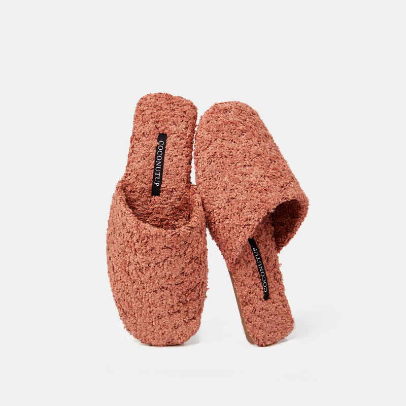 Ownkoti Luxury Solid Color Fuzzy Slippers - Pink - L - image 5