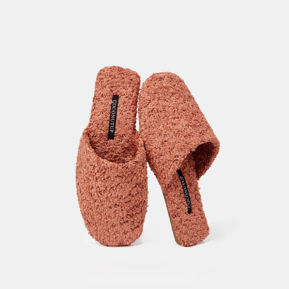 Ownkoti Luxury Solid Color Fuzzy Slippers - Pink - L - image 5
