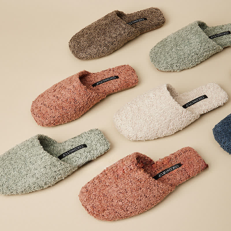 Ownkoti Luxury Solid Color Fuzzy Slippers - image 1