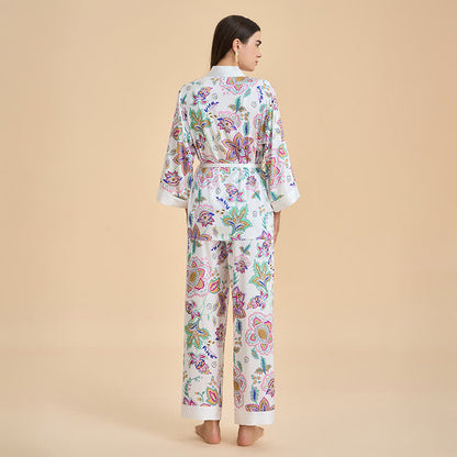 Ownkoti Retro Floral Kimono Loungewear Set - image 4