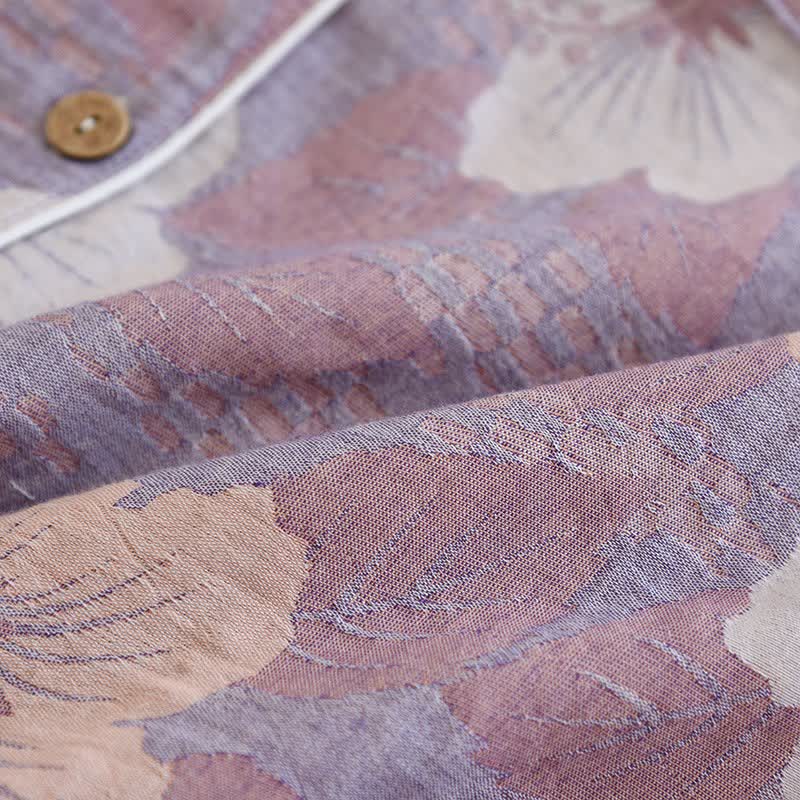 Ownkoti Cotton Cherry Blossom Jacquard Loungewear Set - image 6