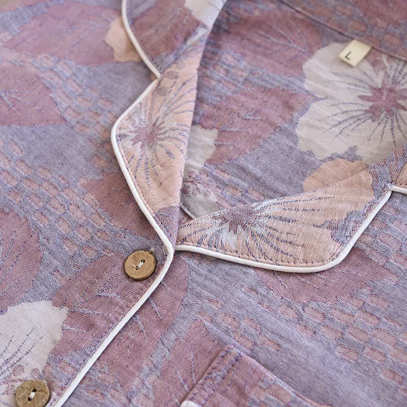 Ownkoti Cotton Cherry Blossom Jacquard Loungewear Set - image 4